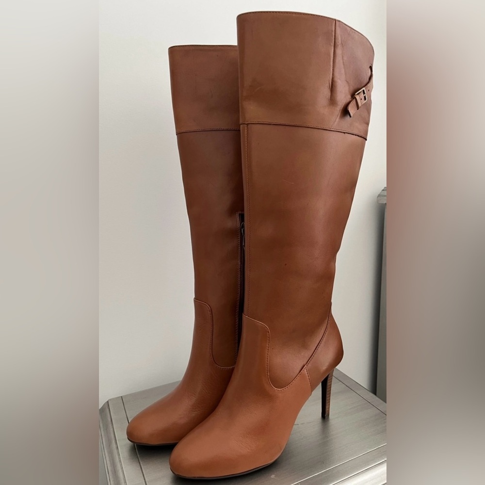LAUREN Ralph Lauren Brown Leather Knee-High Boots - Picture 6 of 11